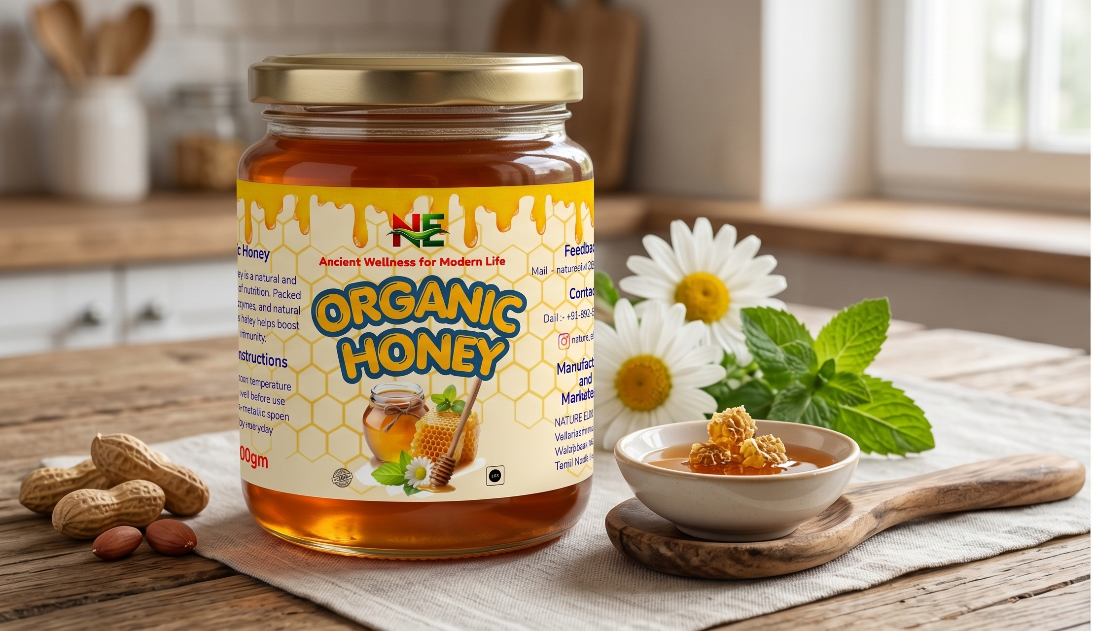 Pure Natural Honey jar
